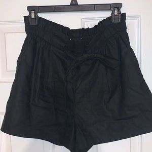 Black cotton shorts